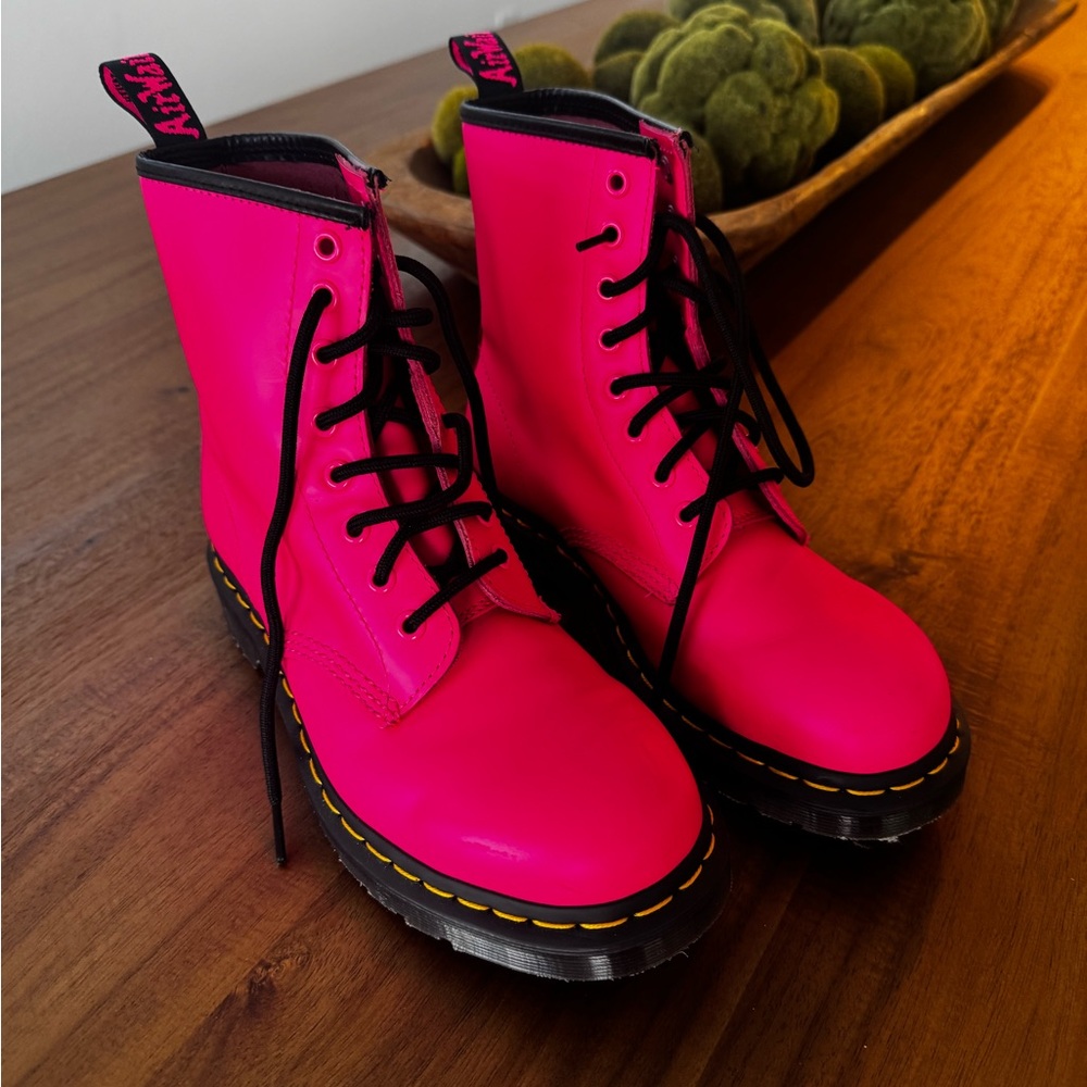 Rare! Hot Pink Dr Doc Martens Size 7 - Picture 5 of 10